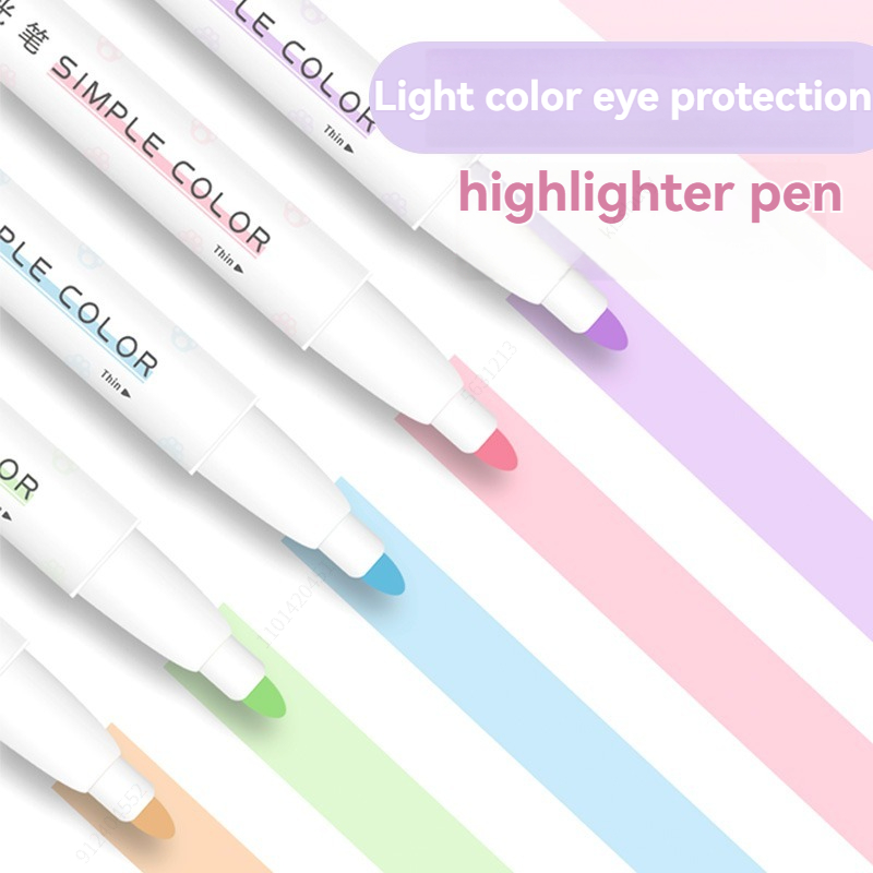 5pcs Pastel Highlighters Color - đánh giá và giá Pastel Highlighter Set Double Ended