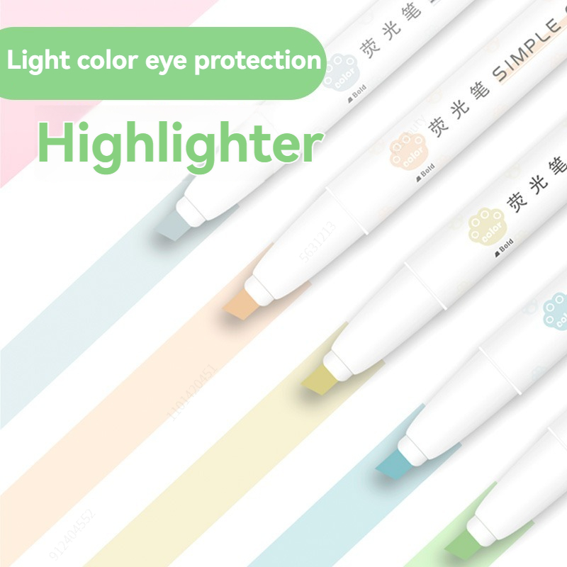5pcs Pastel Highlighters Color - đánh giá và giá Pastel Highlighter Set Double Ended