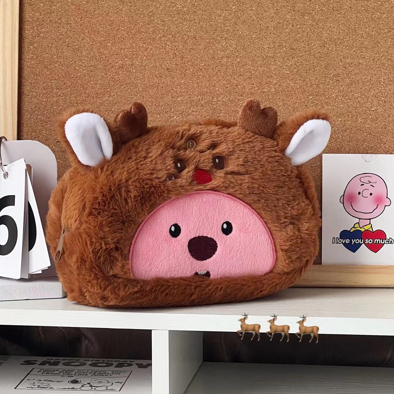 Cartoon Plush Pencil Bag Stude - đánh giá và giá School Supplies